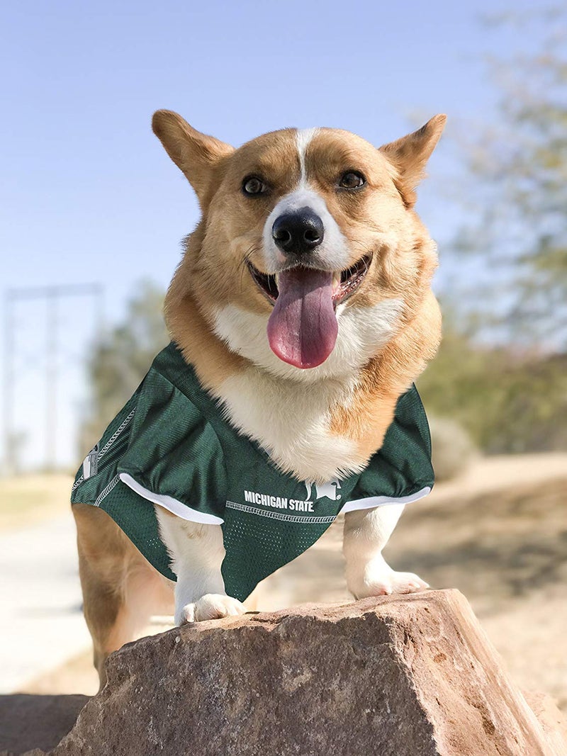 Pets First NCAA College Michigan State Spartans Mesh Jersey for DOGS & CATS  Size Small  Licensed Dog Jersey with your Favorite Football/Basketball College Team - Image 5